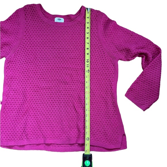 Old Navy XL Magenta Pink Honeycomb Knit Sweater - Picture 5 of 8